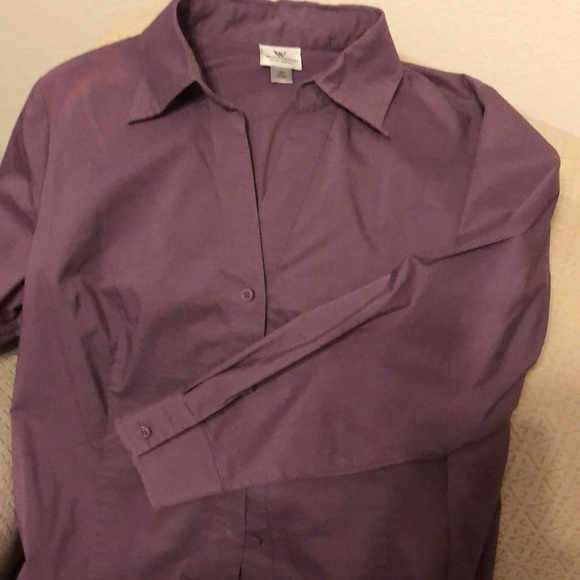 Worthington Tops - Long sleeve purple blouse
